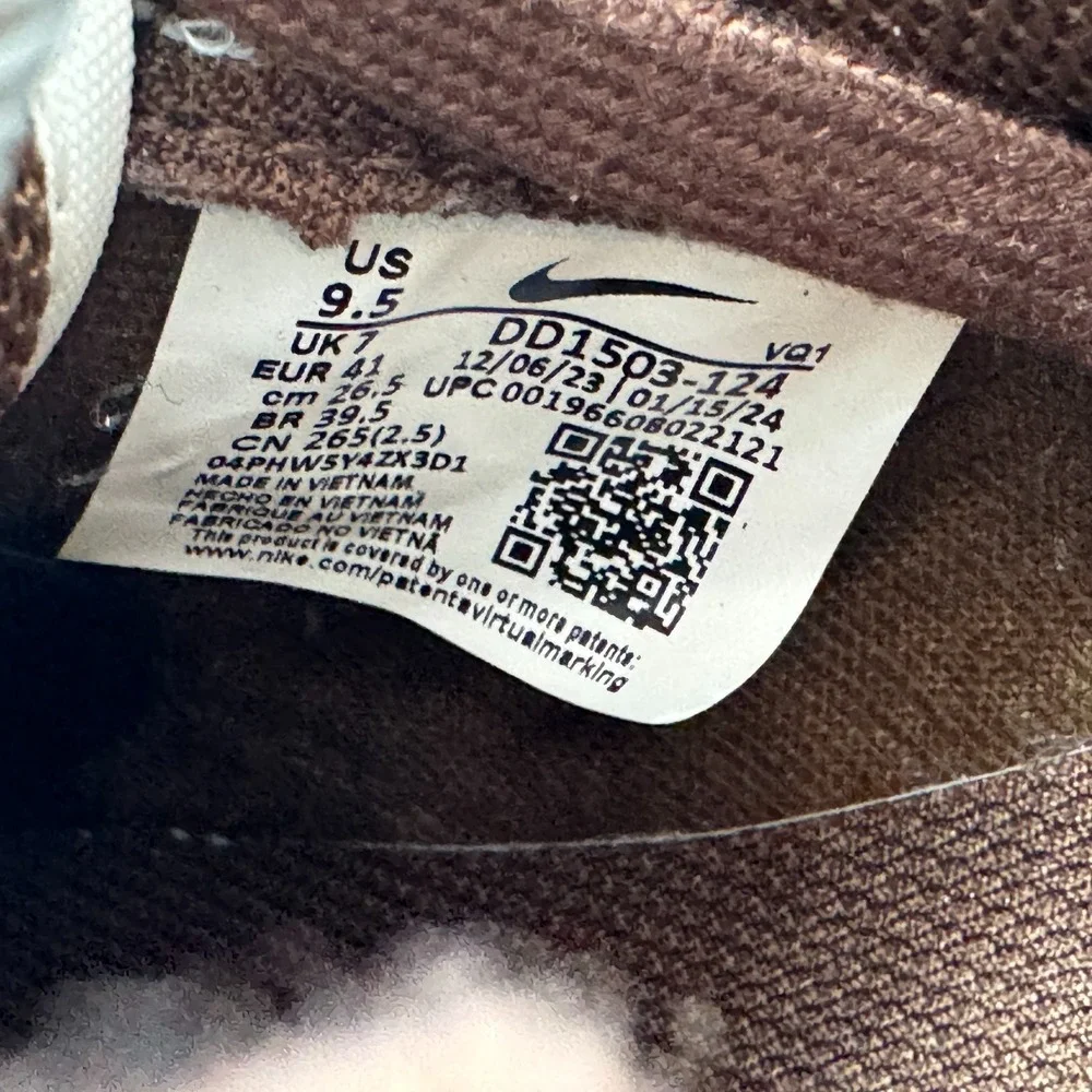Size‎ 9.5 Nike Dunk Low Cacao Wow Womens Brown Off White Shoes DD1503-124